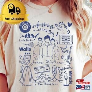 Jonas Brothers Comfort Color Tee One Night Five Albums Shirt  Tour  Unisex